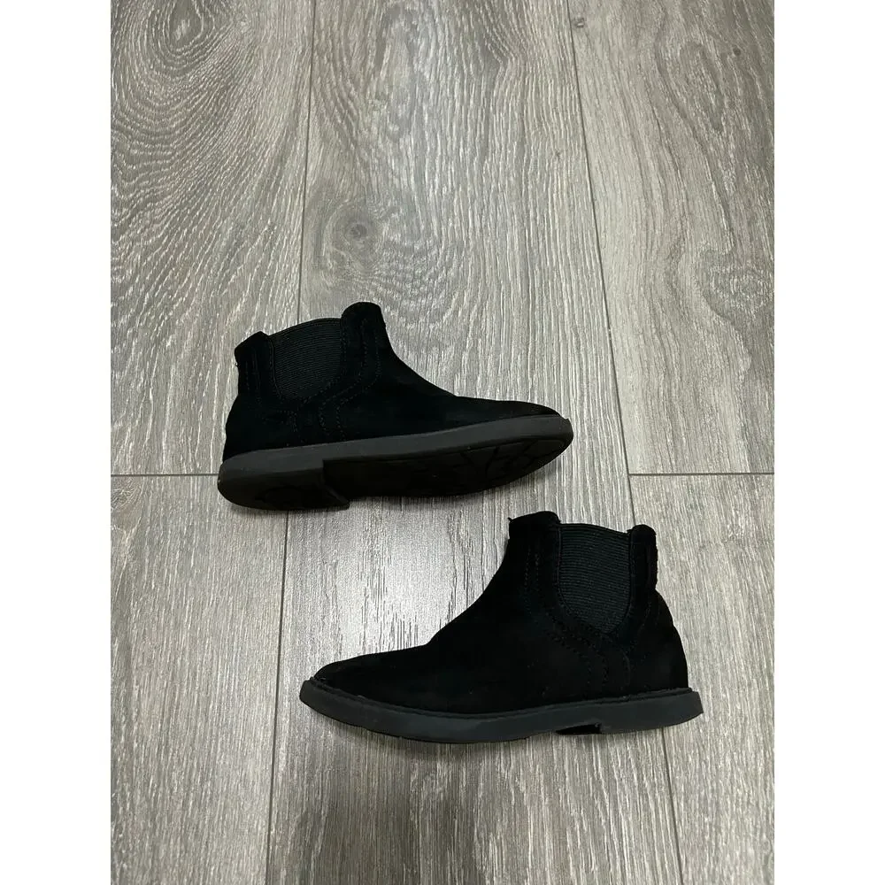 Toddler Girl’s Black Ankle Boots Shoes Size 9